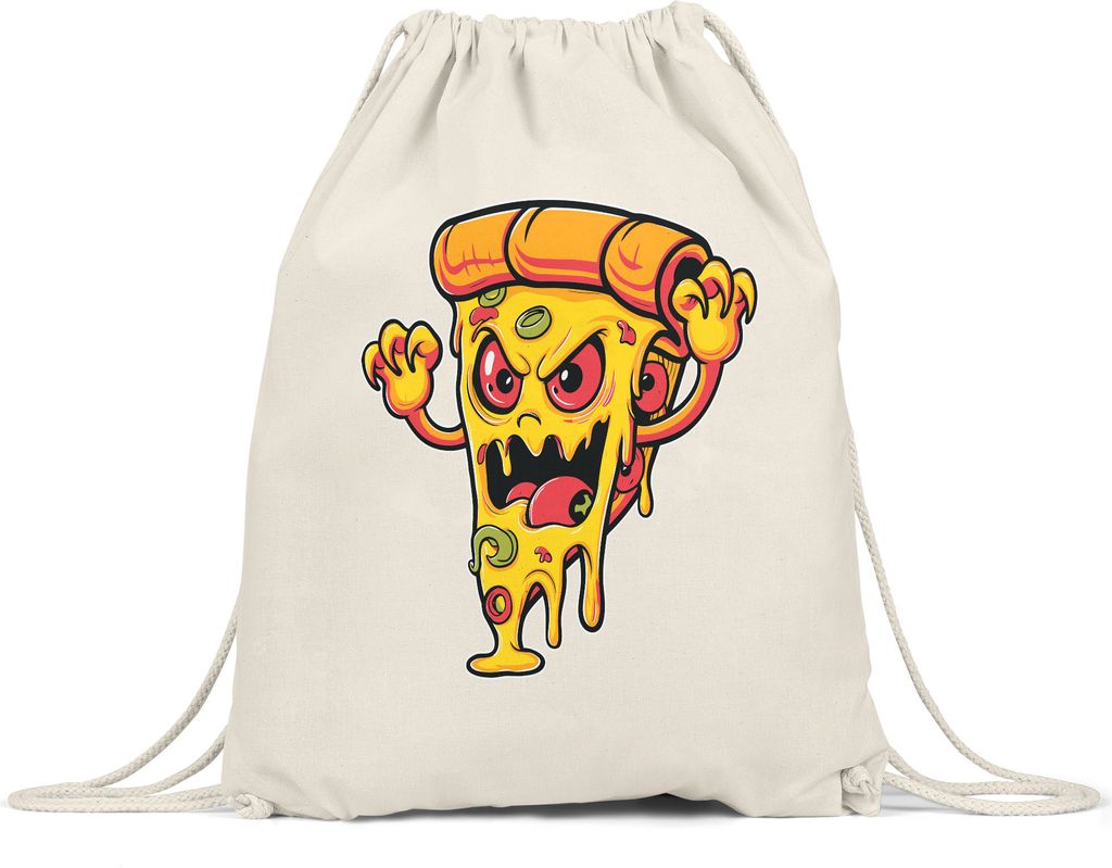 Gruselige Pizza Turnbeutel Halloween Geschenkidee Gruselgeschenk Pizza Halloweenparty