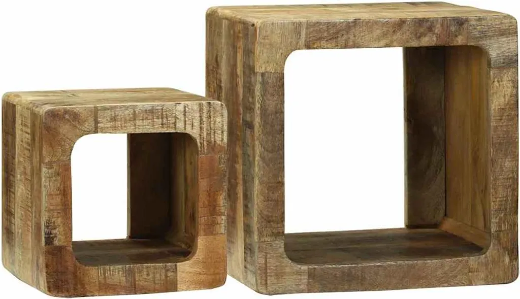 Mobili TV Braun in Legno di Mango: Calore e Stile Unico (Set 2)