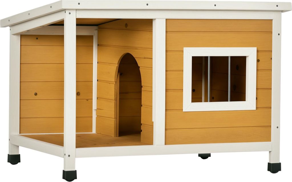 Cuccia per cani PawHut, legno di abete, casetta per animali Immagine del prodotto 