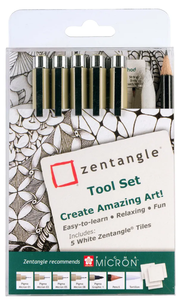 Sakura Zentangle Set de 12 crayons assortis pour dessin de précision