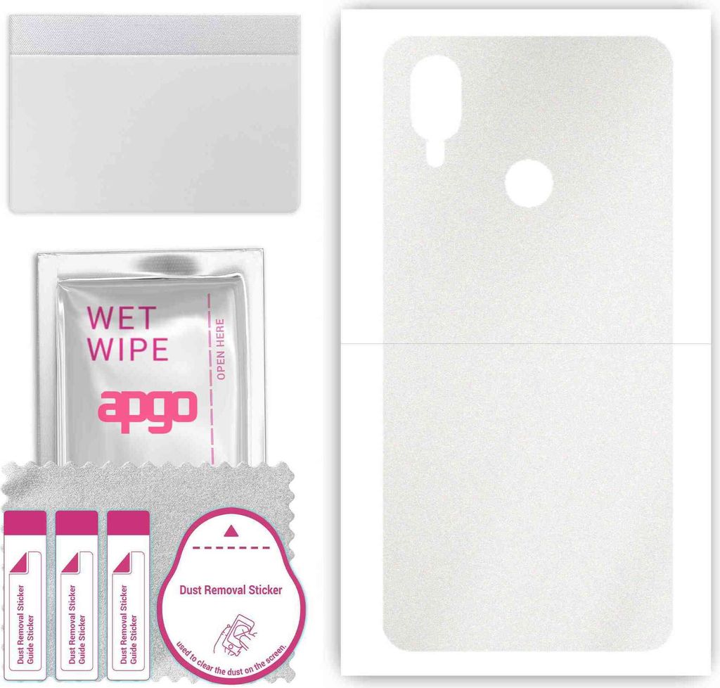 apgo Rückseite Schutzfolie, Skin, kompatibel mit Cubot X19, Hinten Displayschutzfolie aus Vinylfolie, kratzfest, einfache Montage - Matt Transparent