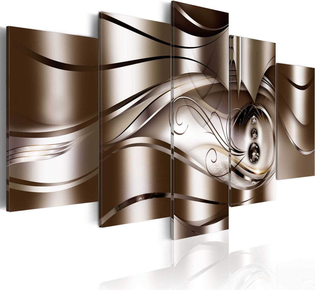 Leinwandbilder 200x100 cm a-A-0103-b-p Vlies Leinwandbild 5 tlg Kunstdruck modern Wandbilder XXL Wanddekoration Design Wand Bild ABSTRAKT