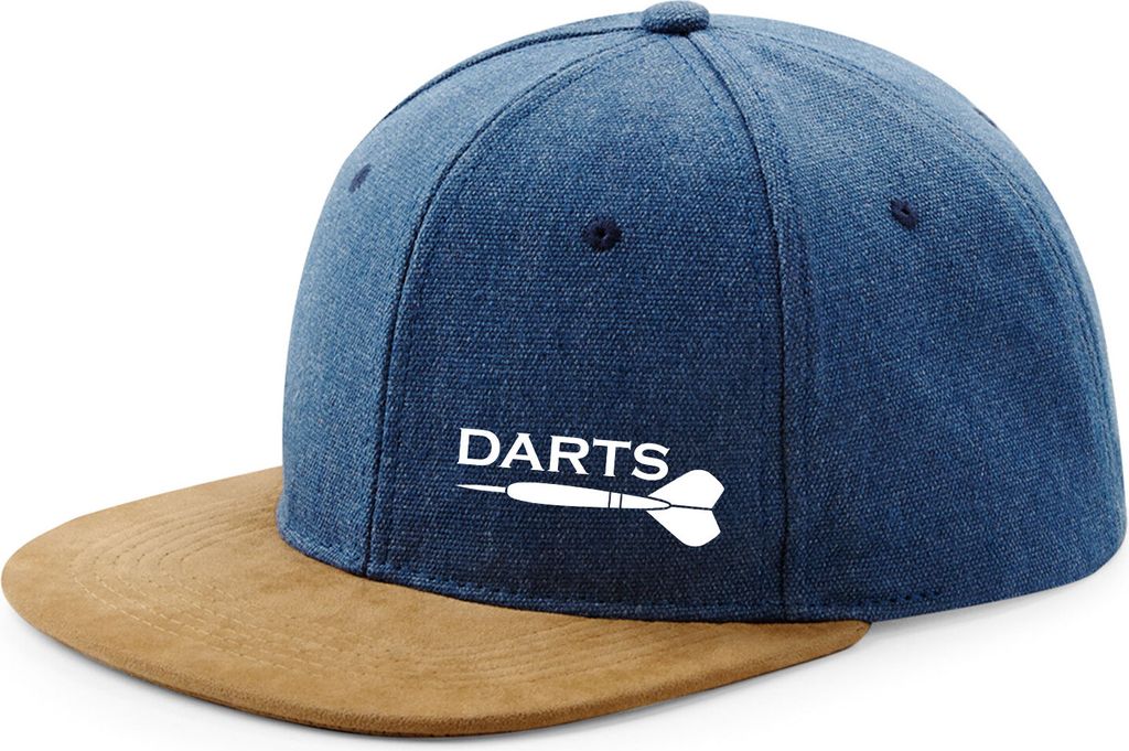 Huuraa Cappy Mütze Darts Dartpfeil Denim Baumwolle und Polyester Snapback Kappe Geschenkidee