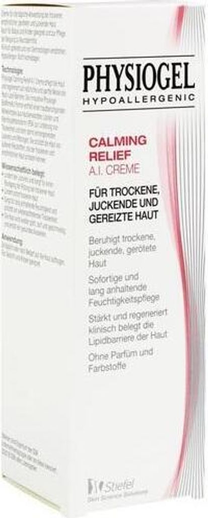 A product box for Physiogel Calming Relief A.I. Creme.