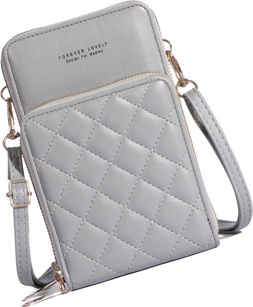 INF Multifunktionale Handytasche aus Kunstleder Grau