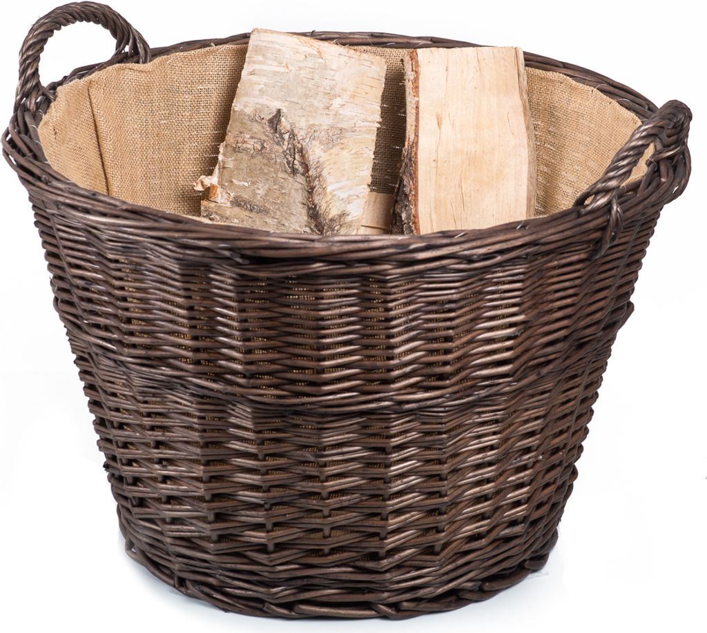 JIPRO Garten- und Holzkorb aus Weide Ramo V. - Weidenkorb - Ø 60(cm) x H 40(cm)