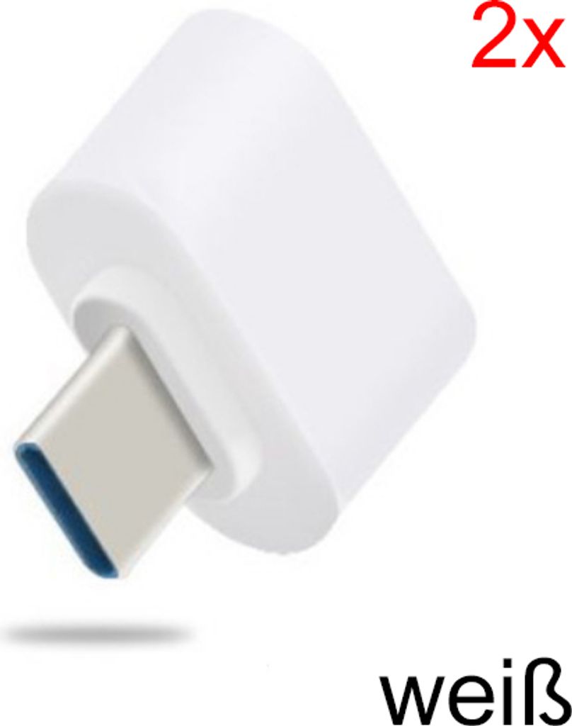 USB-C auf USB 3.0 OTG Adapter USB-Stick MacBook Xiaomi Samsung Buchse Samsung 2x weiß