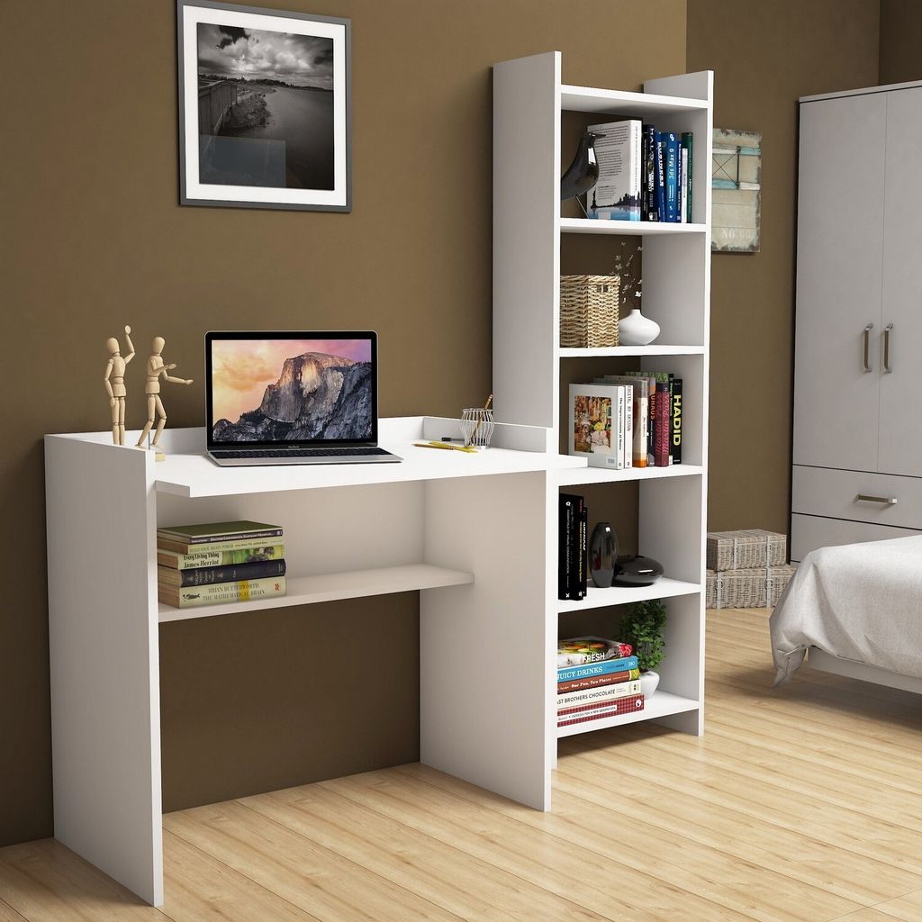 Skye Decor, Karma, Schreibtisch und Bücherregal, Weiß, 100 Produktbild 