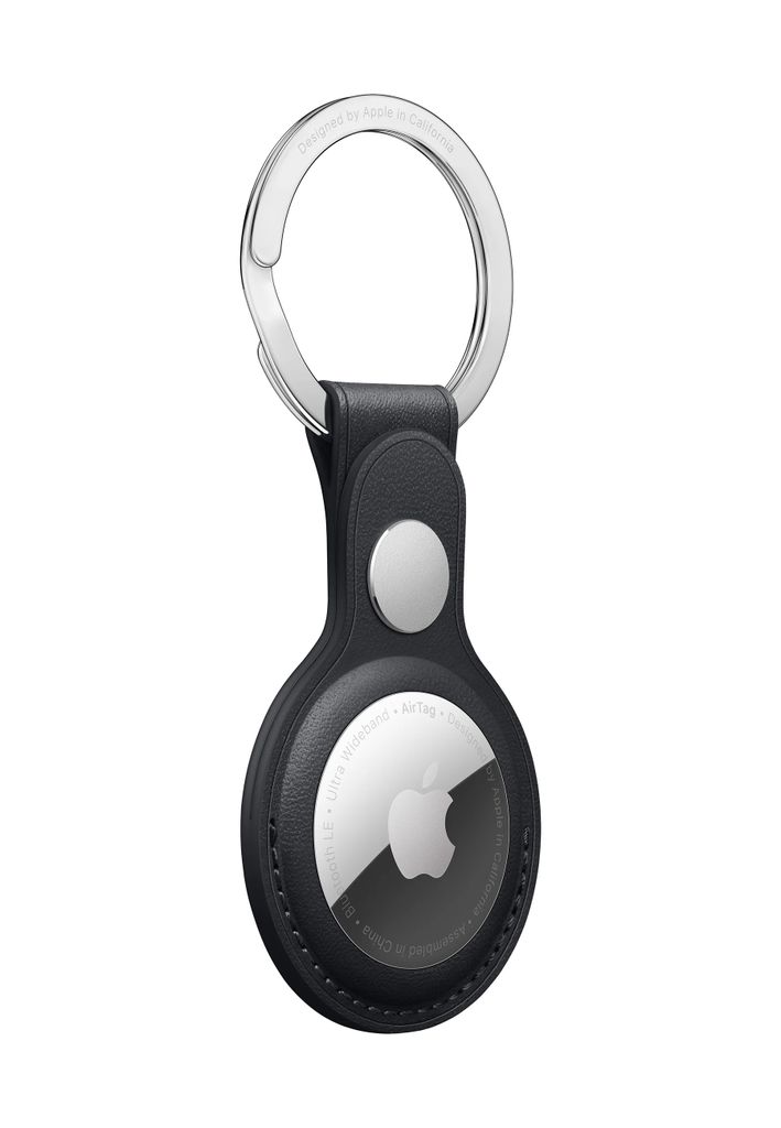 Key Apple Leather - Midnight AirTag Ring