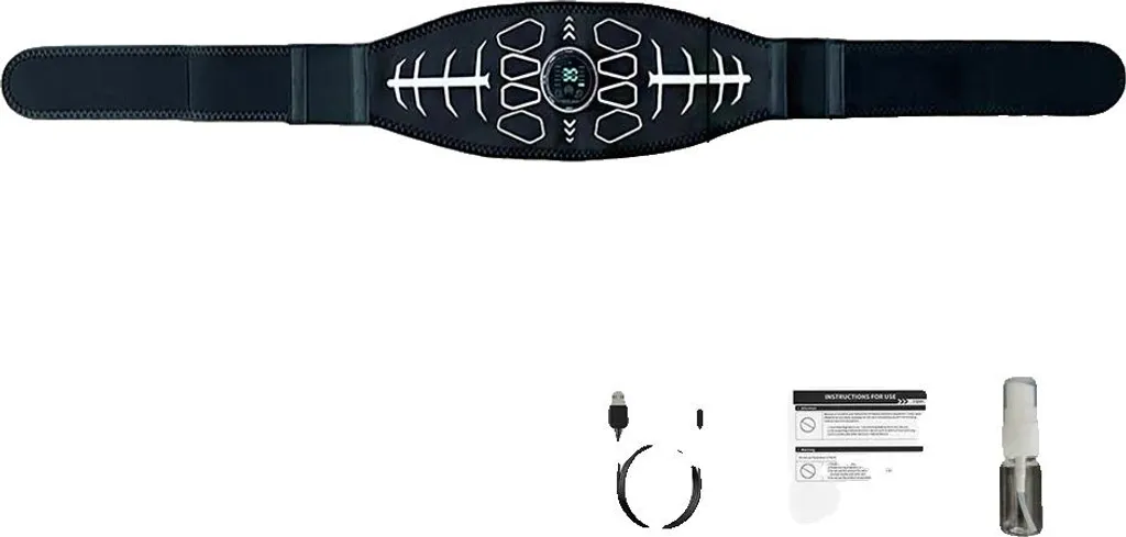 Cintura per il tonificamento muscolare, tecnologia EMS, ricaricabile tramite USB, set cintura