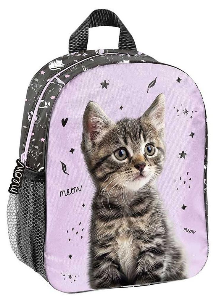 PASO kleiner Kindergartenrucksack für Mädchen Kinder Katze Produktbild 