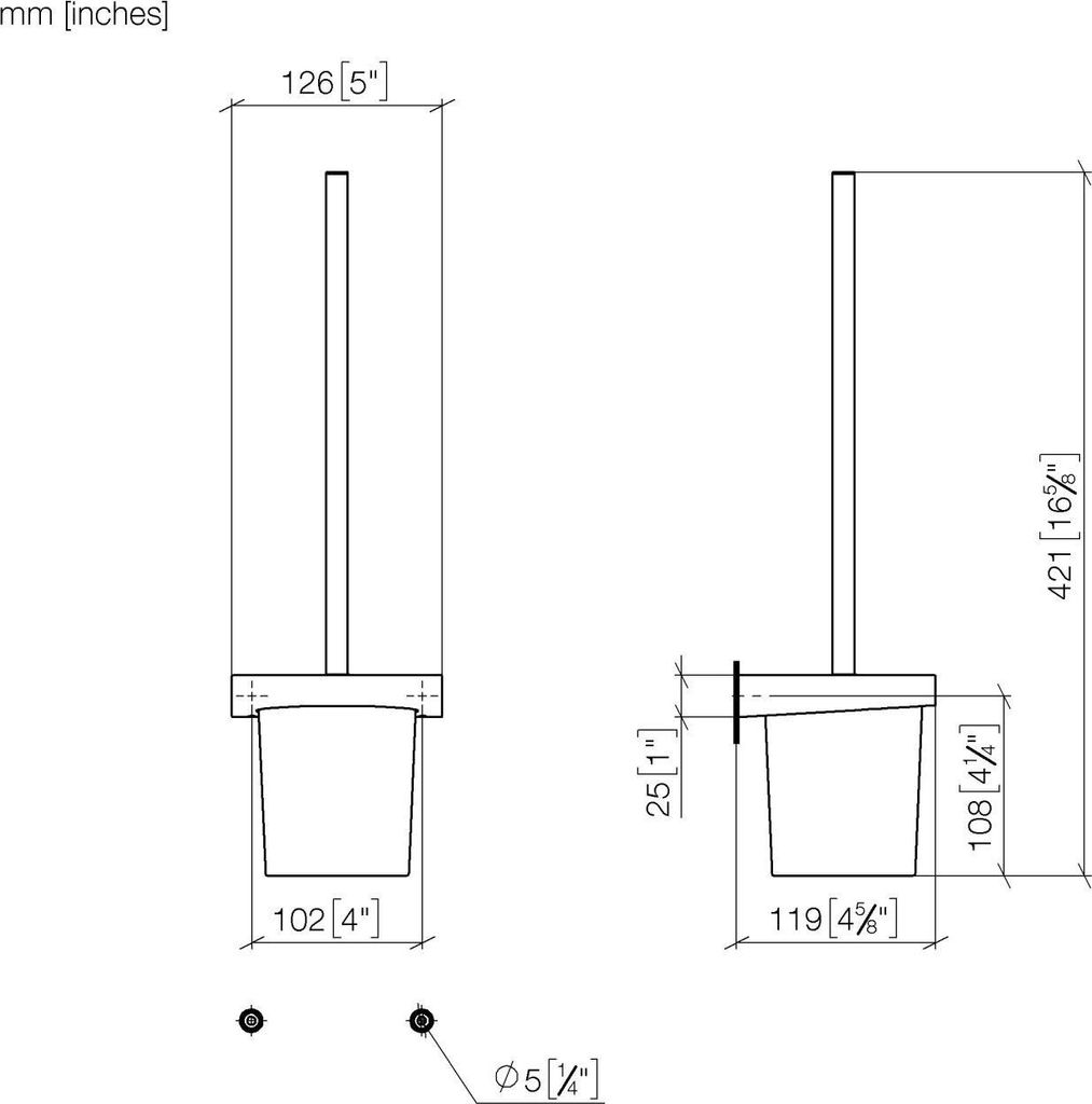 Dornbracht Toilettenbürstengarnitur, Wandmodell, Glas aus Kristallglas, 83900970-28