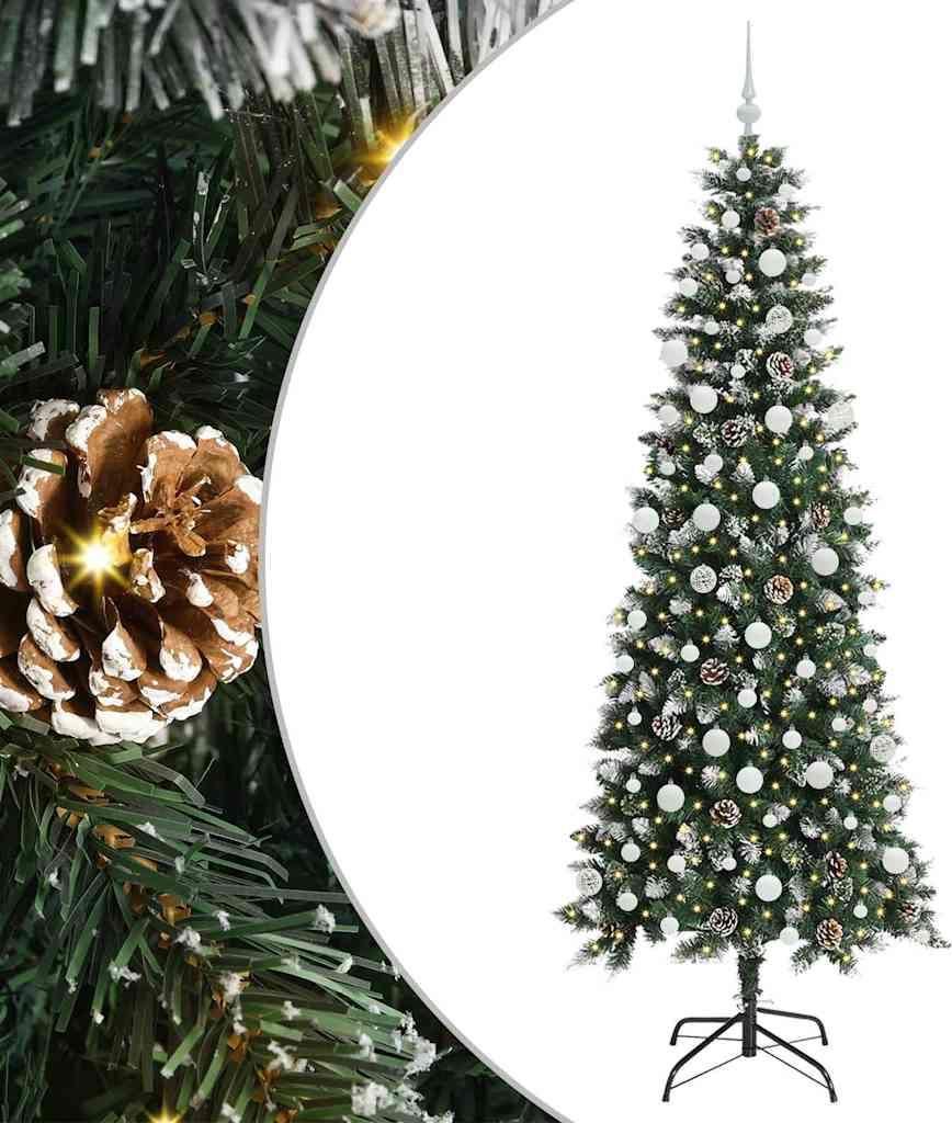 vidaXL Künstlicher Weihnachtsbaum mit 300 LEDs mit Ständer Grün 210 cm