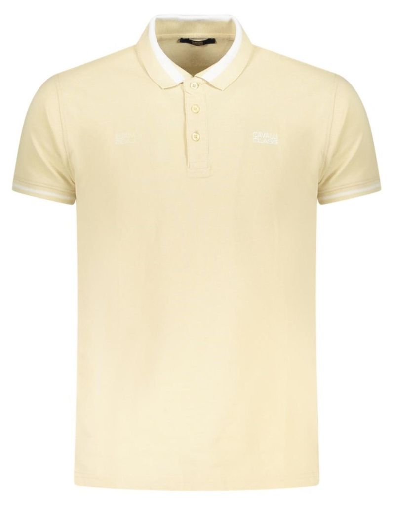 Cavalli Class Herren KURZARM-POLOSHIRT Beige TXT64RKB002_BE03528 : Größe - L Größe: L