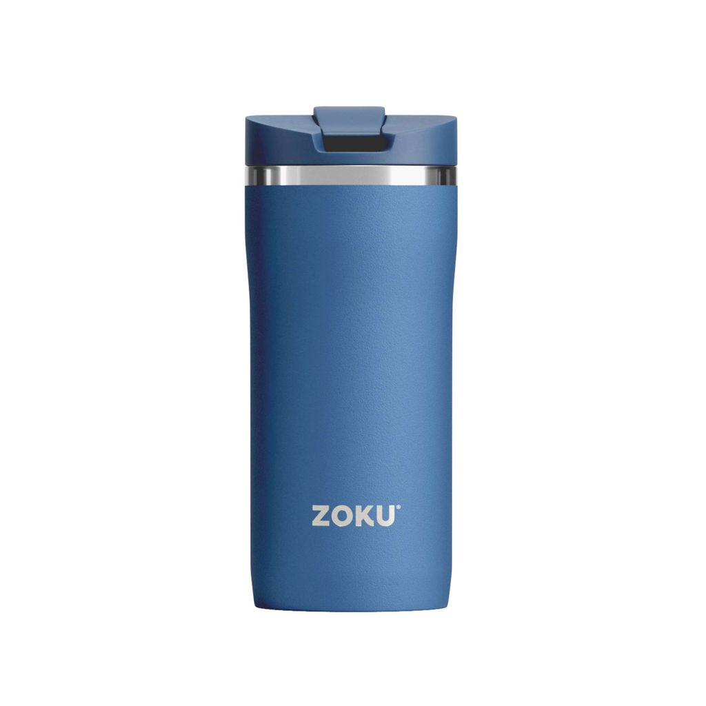 Thermosbecher, 355 ML, Edelstahl/Polypropylen, BPA frei, Blau- Zoku