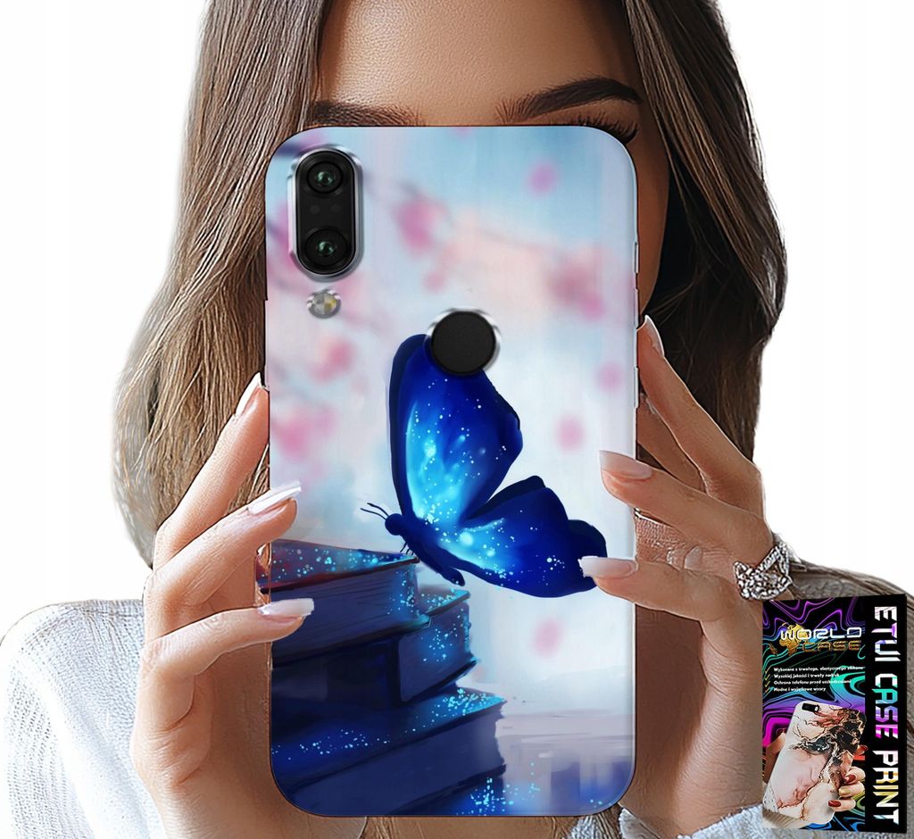 Hülle Für Xiaomi Note 7 - Blauer Schmetterling, Schmetterling, Damen-Designs