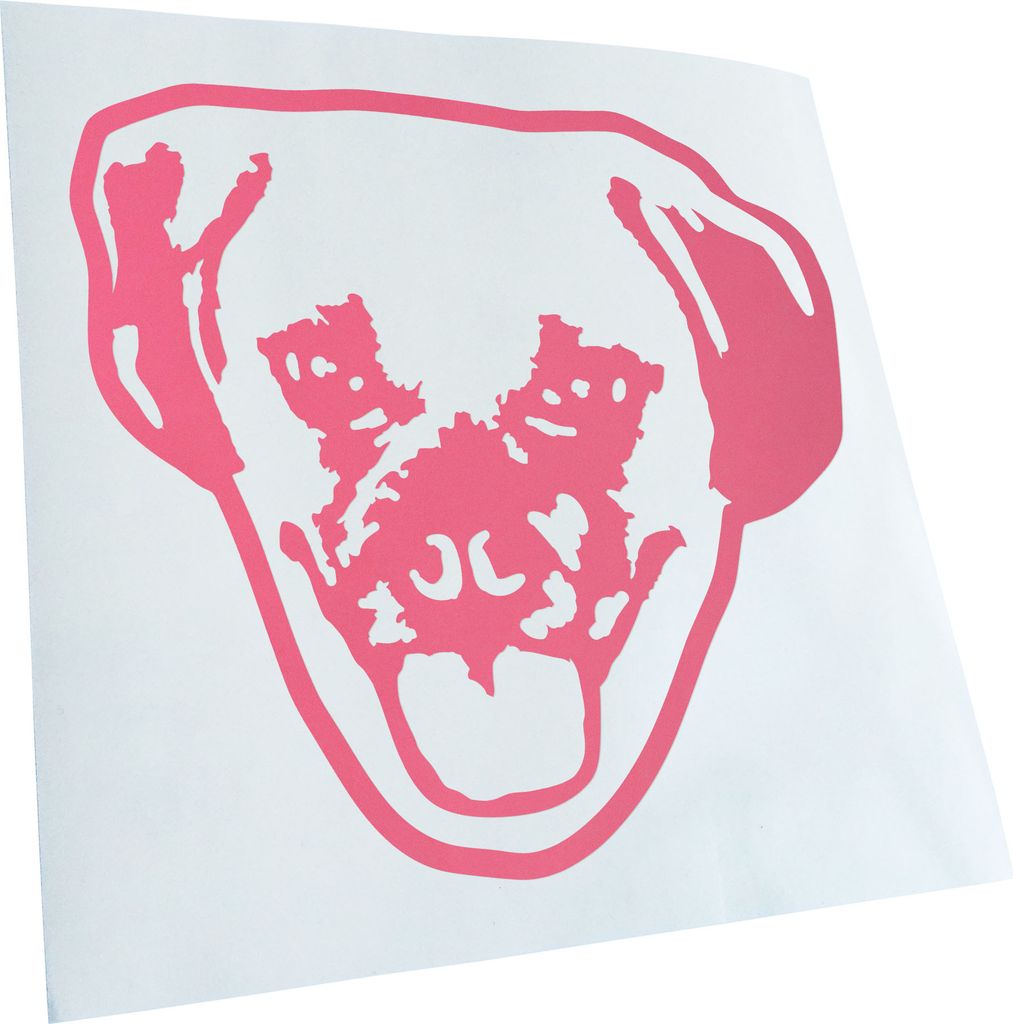 Kiwistar - Autoaufkleber - Puggle Hund - Hellrosa - 24x22cm - Aufkleber für Auto, Laptop, Fahrrad, LKW, Motorrad mehrfarbig JDM Decal Racing