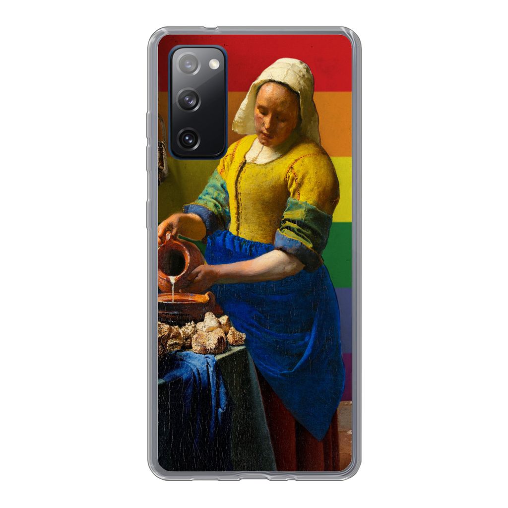 MuchoWow Handyhülle Schutzhülle Hülle für Samsung Galaxy S20 FE Milchmädchen - Stolz - Vermeer Silikon Softcase Handy Hülle - Abdeckung