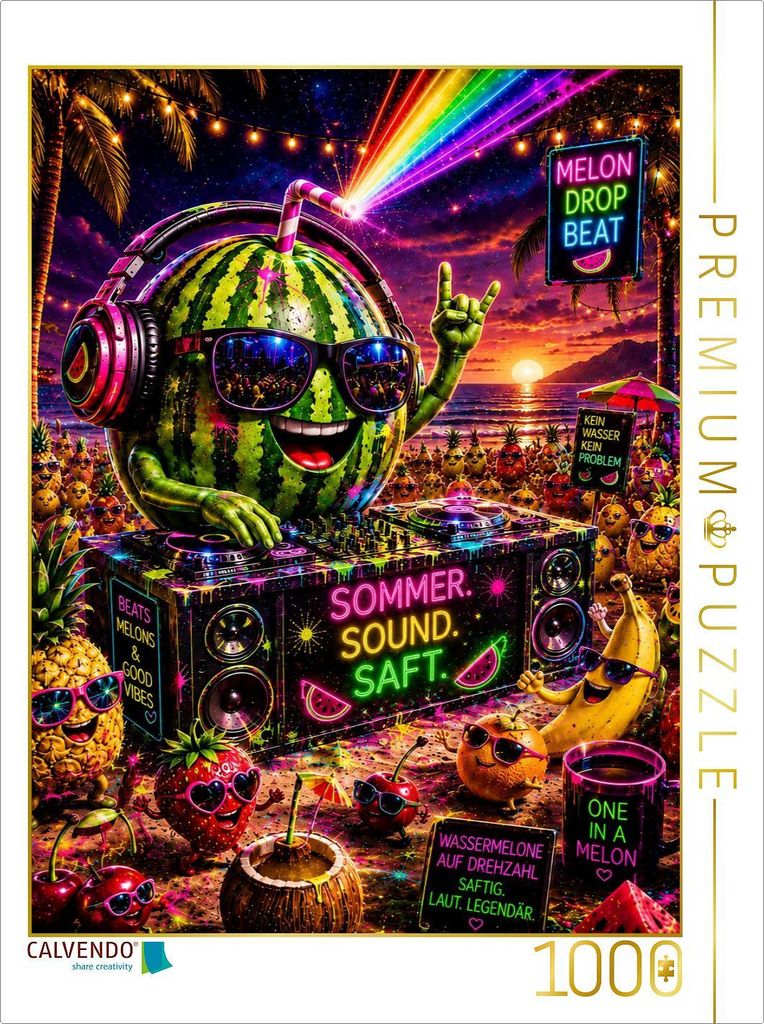 CALVENDO Puzzle party melon | 1000 Teile Lege-Größe 64x48cm Foto-Puzzle für glückliche Stunden