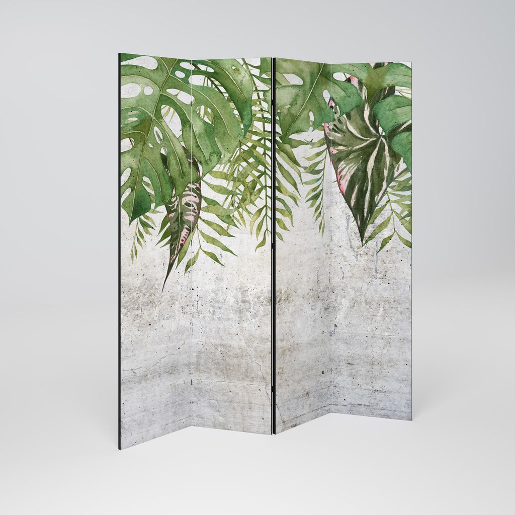 SpaceRebels Paravent Raumteiler - 4-teilig Raumtrenner, Druck 2-Seite - Raumtrenner - Trennwand Wohnung - Room Divider - Spanische Wand Deko Modern...