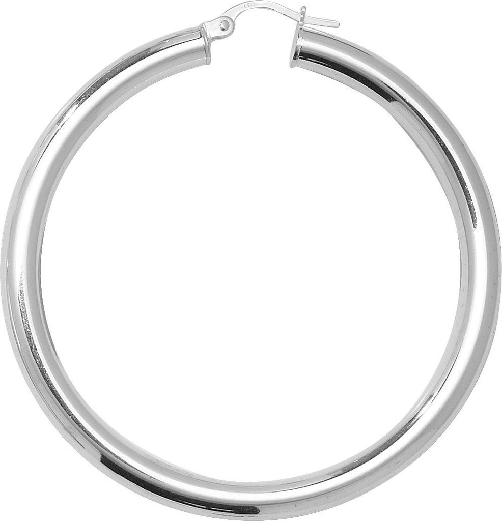 925 Sterling Silber Damen - Paar Creolen - 40mm; TRS11516MM40