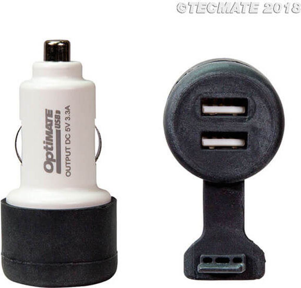 Optimate Zubehör O106KIT USB Steckdose 2x 2,1A Auto-Anschluss