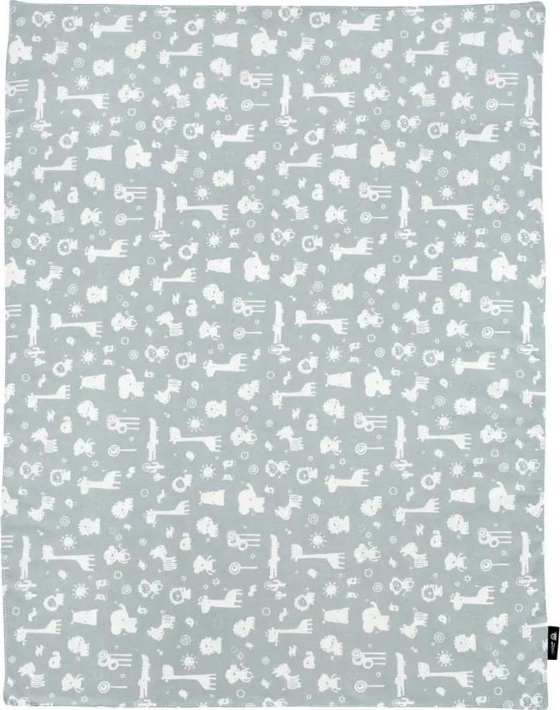 Alvi ALVI Babydecke Jersey Animals blau 75 x 100 cm