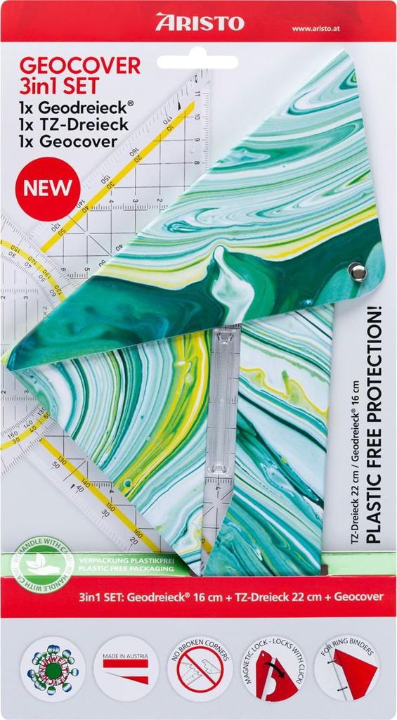 Aristo Geocover 3 in 1 Geo und TZ Dreieck Mystic Green 1 x AR1552 u AR1650/2