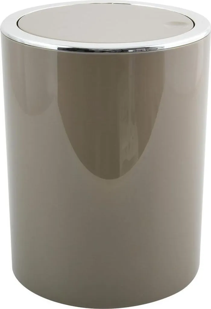 Poubelle de Salle de Bain 6L Taupe : Stop aux Odeurs avec son Couvercle