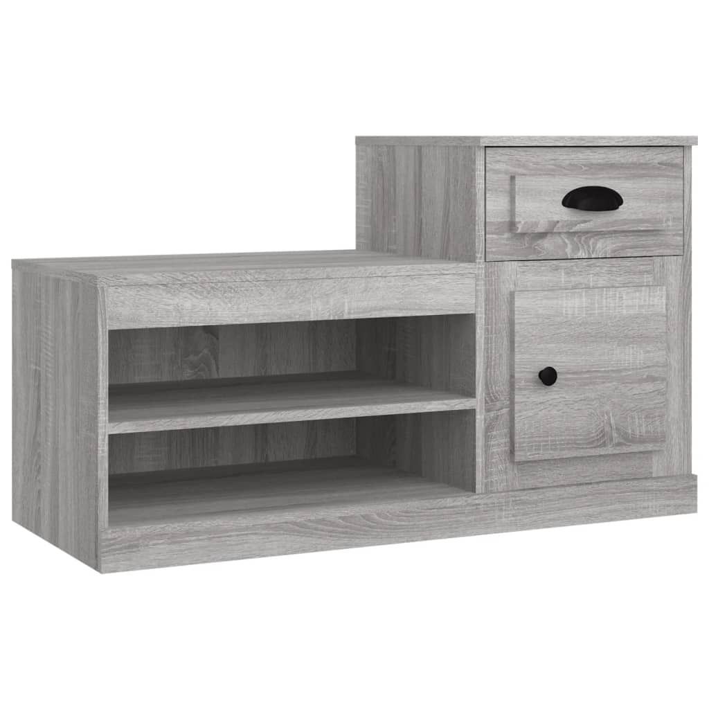 vidaXL Schuhschrank Grau Sonoma 100x42x60 cm Holzwerkstoff Produktbild 