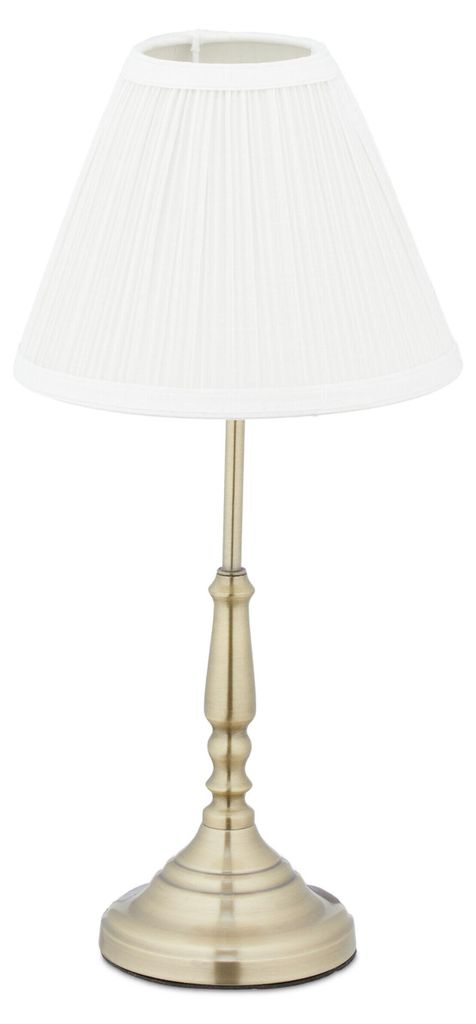 Stolná lampa Relaxdays, látkový tienidlo, vintage, E14, do Obrázok produktu 