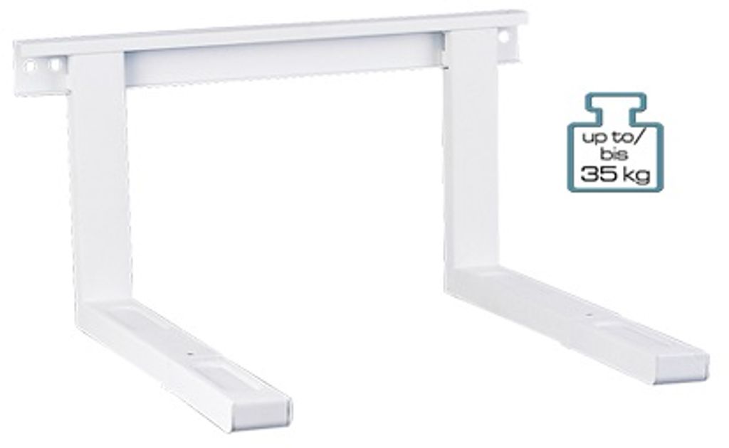 myWall Halterung für Mikrowellengeräte ausziehbar 385 - 570 mm weiß