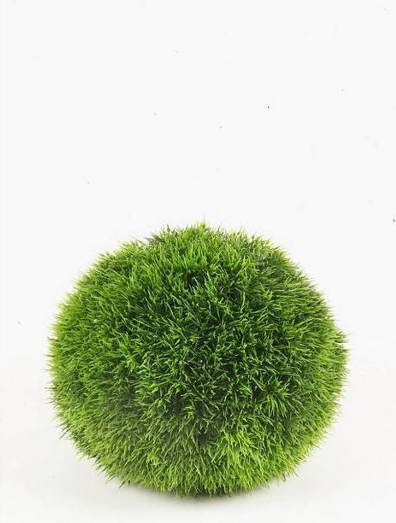 artplants.de Kunstgras Schilfgras Kugel Opal, grün, Ø 25cm - Deko Gras/Ziergras