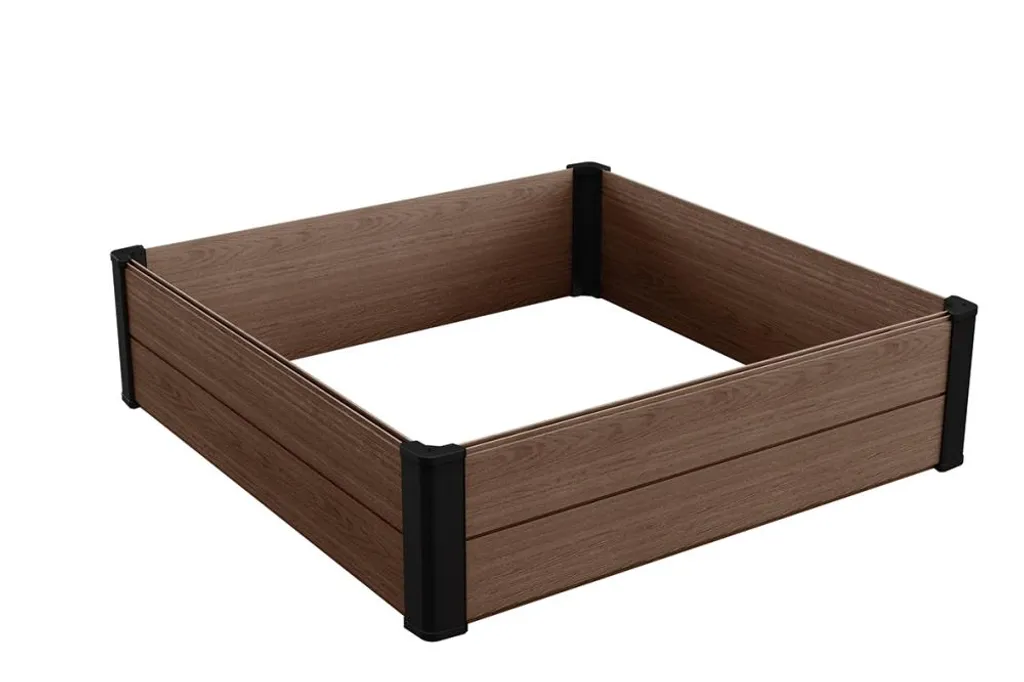 Carré potager KETER Maple Square brun en composite pour terrasse et cour