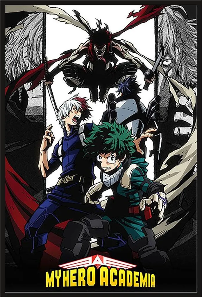 Poster My Hero Academia Hero Killer Stain avec Cadre Shinsuke 61x91,5 cm