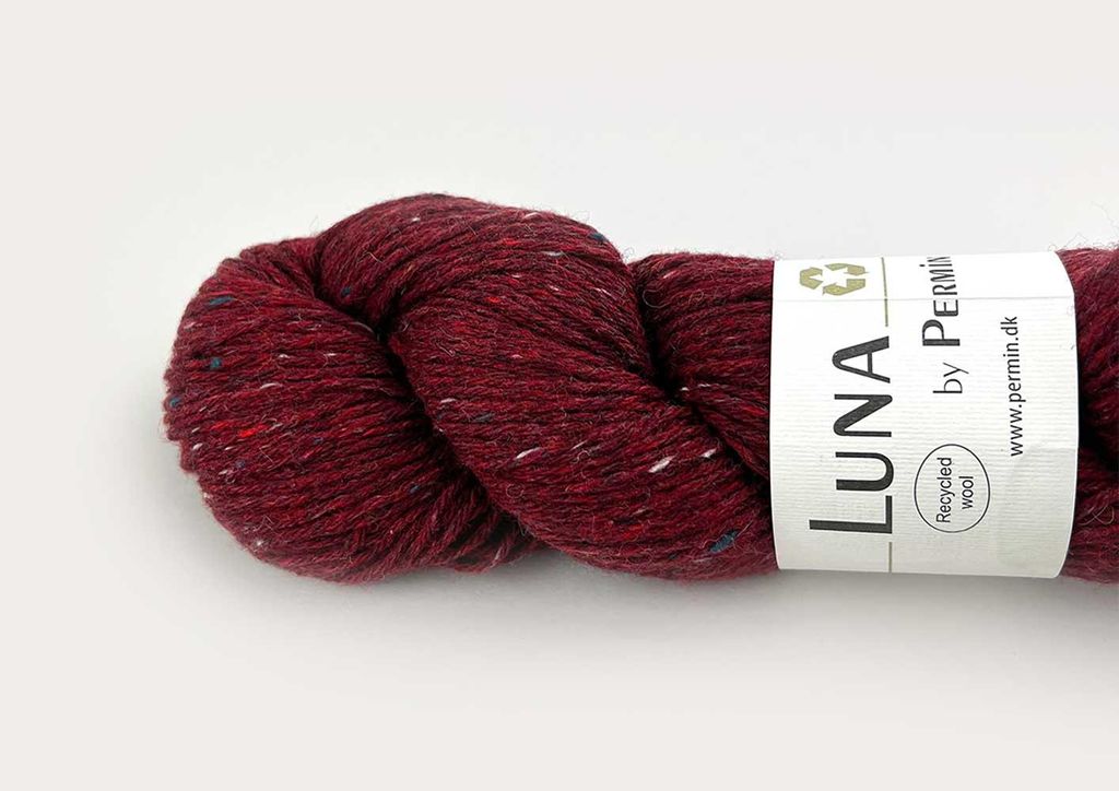 Luna by Permin – 100 % recycelte Wolle (Mulesing-frei & ) (08 rot)