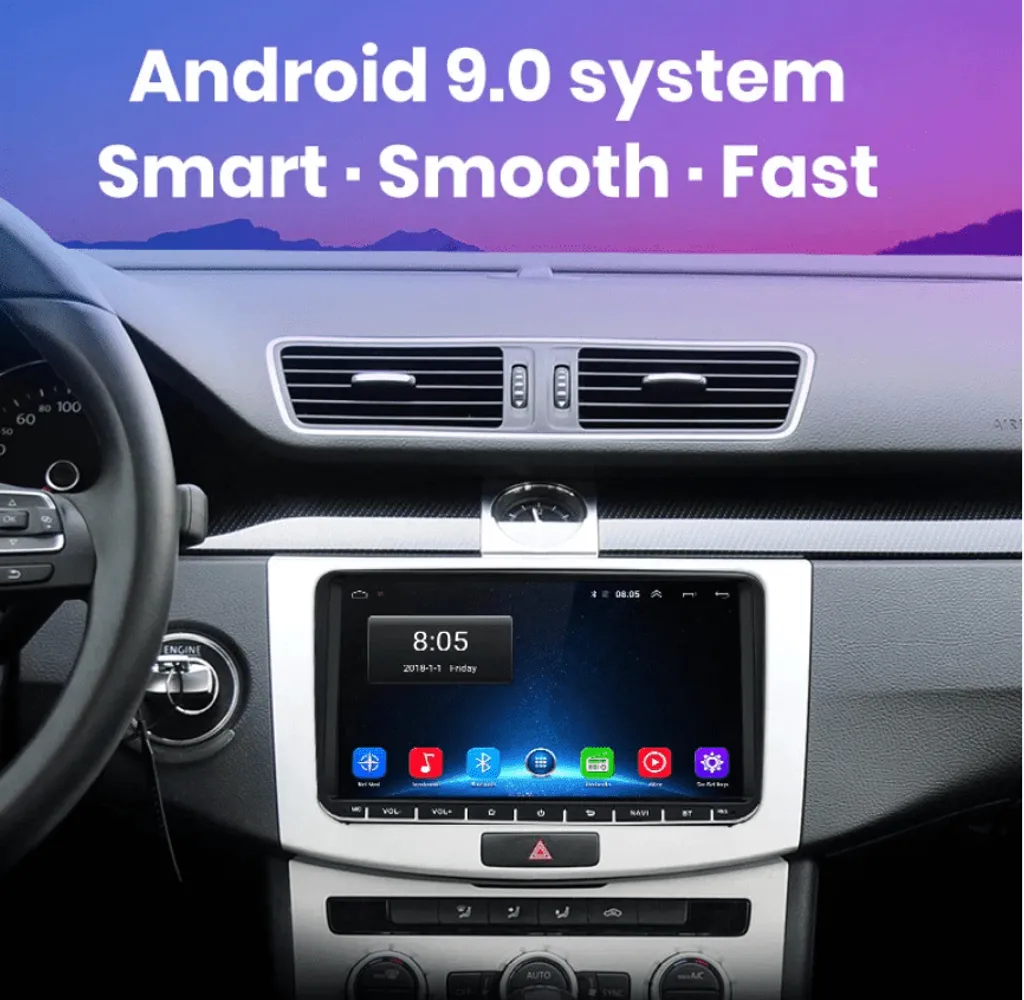 Station Multimédia Android 9 Pouces avec GPS et Bluetooth pour VW Seat
