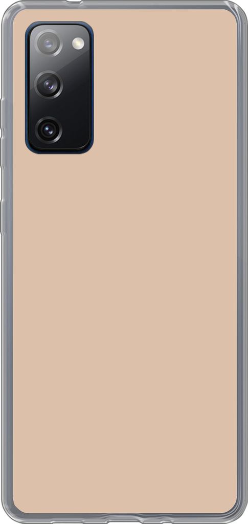 MuchoWow Handyhülle Schutzhülle Hülle für Telefoonhoesje Samsung Galaxy S20 FE Beige - Farben - Unifarben Silikon Softcase Handy Hülle - Abd...