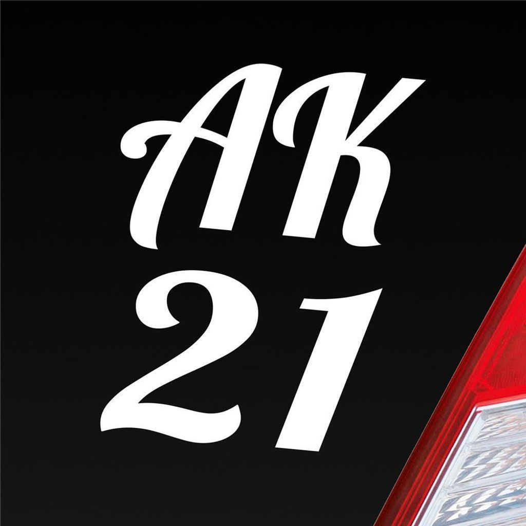 Auto Aufkleber AK21 Abschluss Klasse 2021 9x13 cm Weiss Matt Sticker Heckscheibenaufkleber