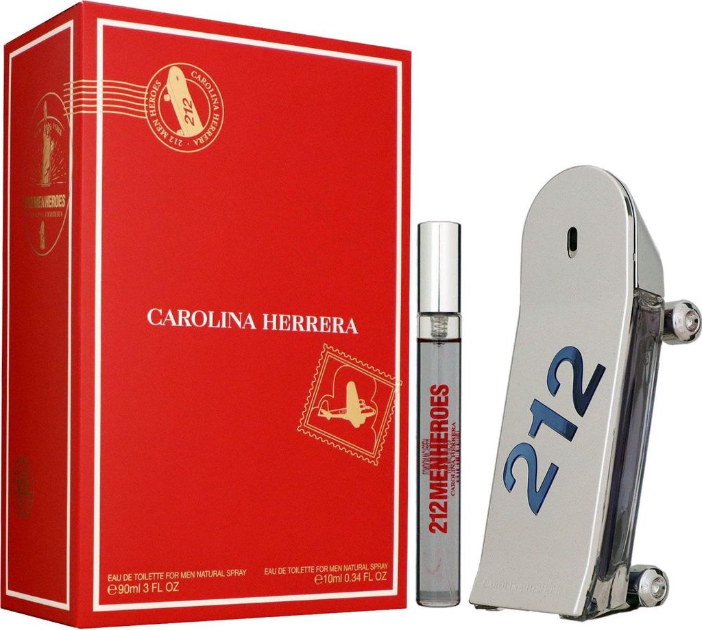 Carolina Herrera 212 Men Heroes Set 90 ml Eau de Toilette EDT & 10 ml EDT Spray
