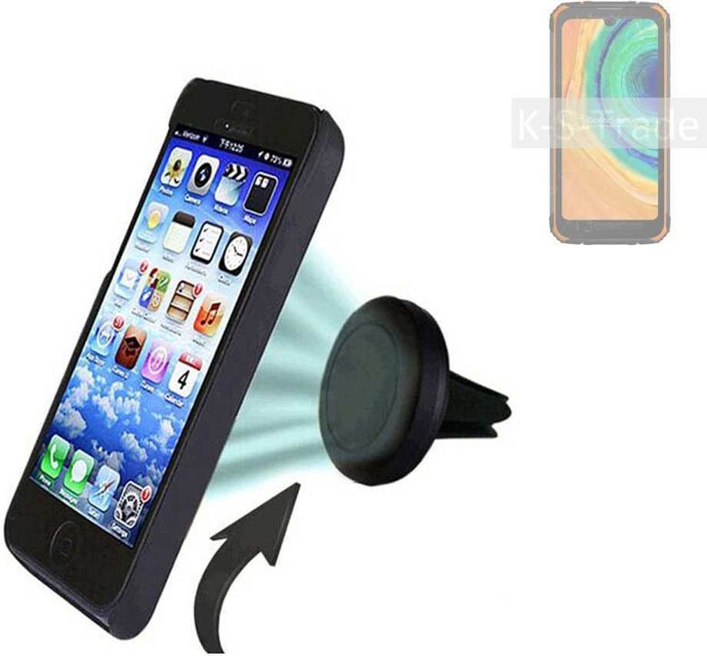 K-S-Trade Kompatibel mit Doogee S59 Auto Handy Halterung KFZ Halter Lüftungsgitterhalterung Air Vent mount Smartphone Halter