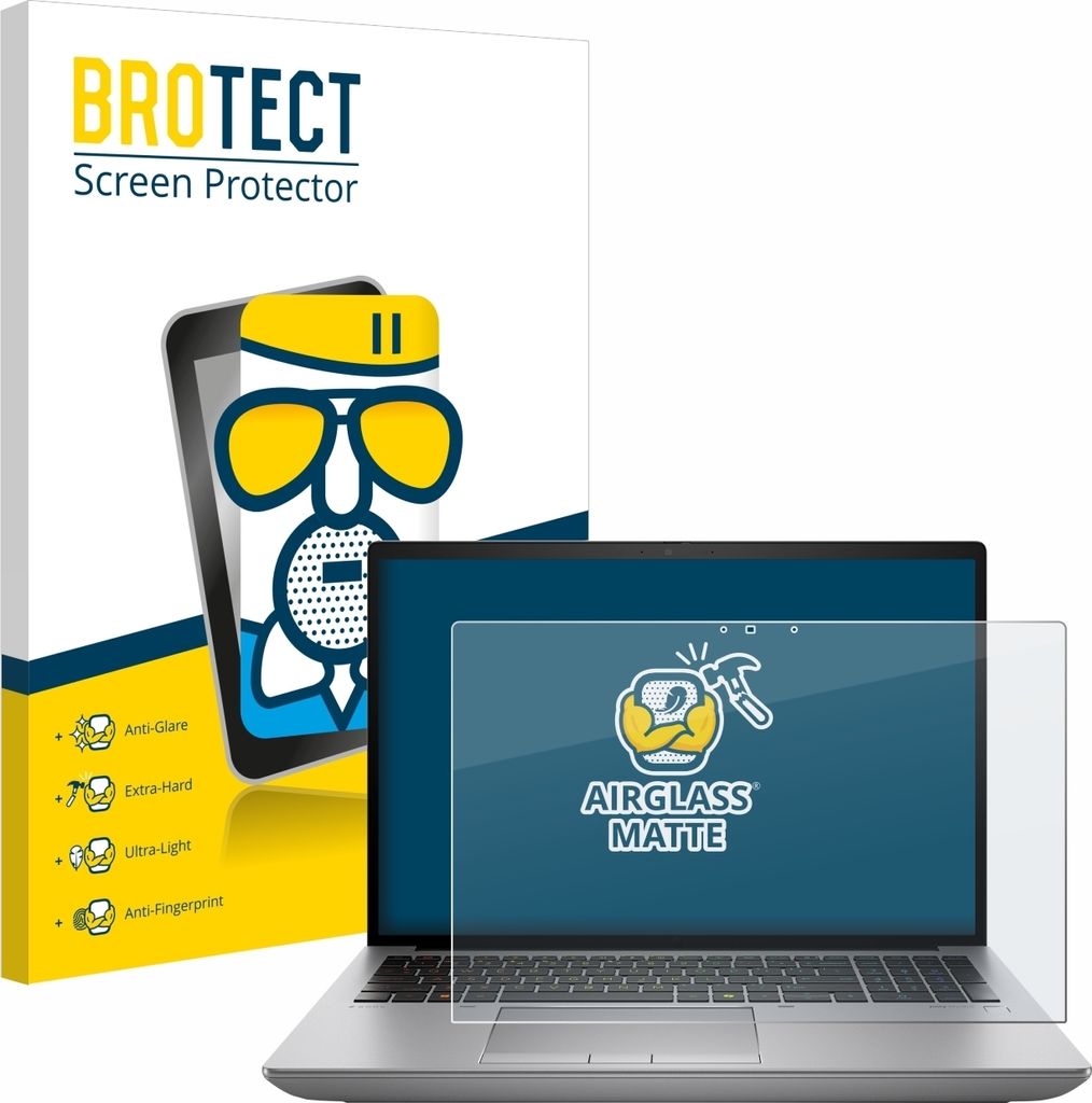 BROTECT Entspiegelungs Schutzglas für HP ZBook Fury 16 G11 Schutzfolie Panzer Folie Glas Display Schutz matt