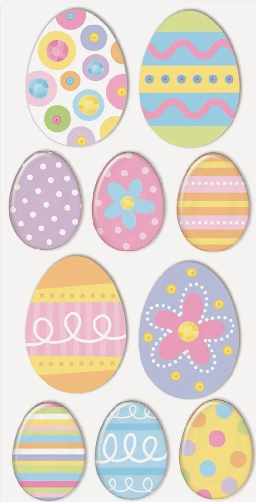 Autocollants de Pâques Stick-On's Heyda pour Scrapbooking et Loisirs