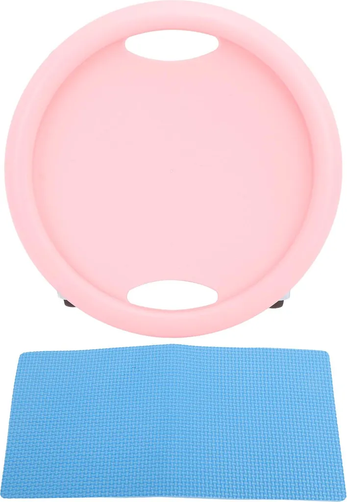 Planche à roulettes abdo rose avec 4 roues pivotantes à 360 degrés