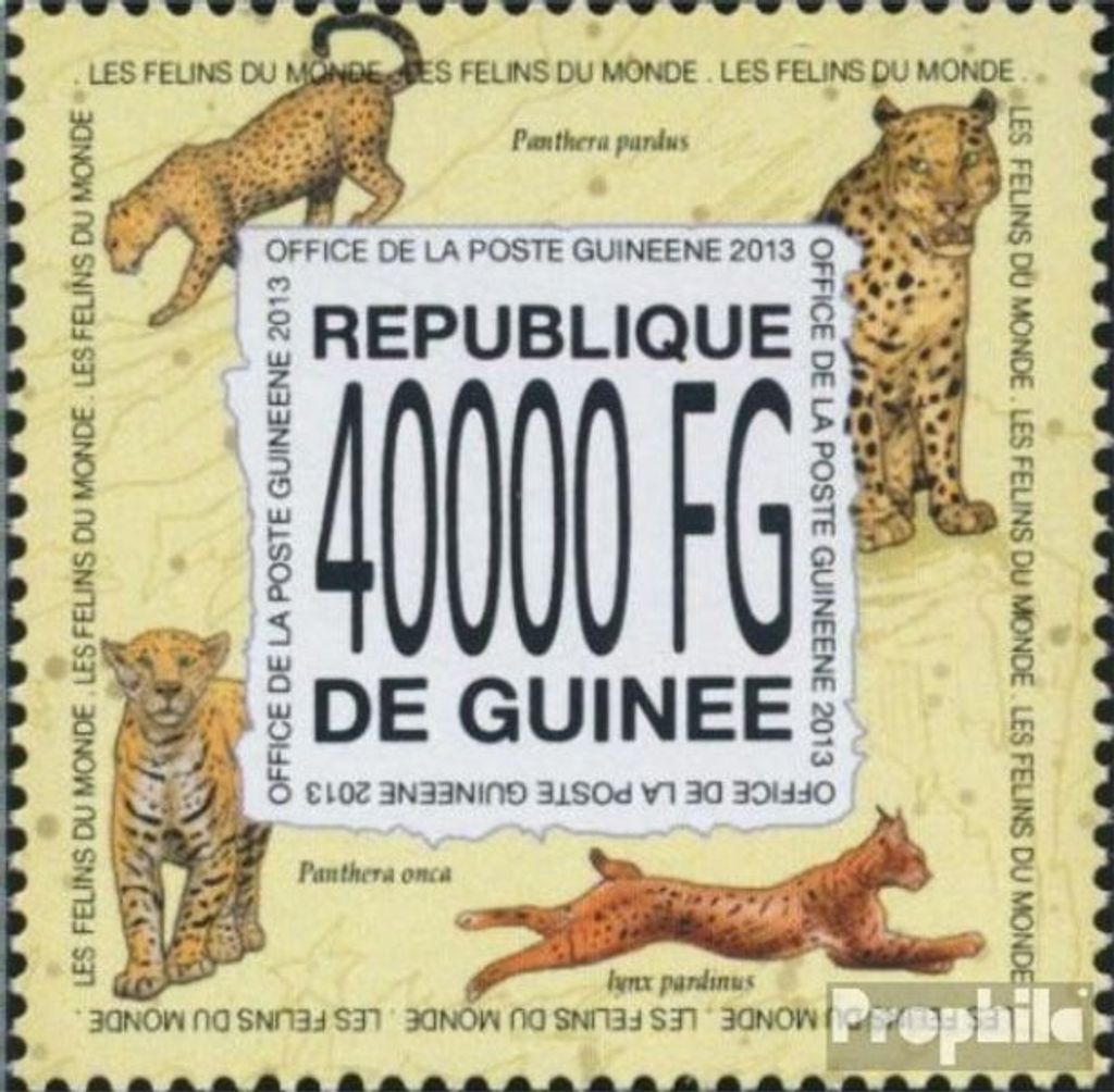 Briefmarken Guinea 2013 Mi 10104 (kompl. Ausgabe) postfrisch Katzen