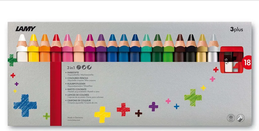 Matite LAMY 3plus 18 Colori: Il Miglior Set Creativo 3-in-1 per la Scuola - 3