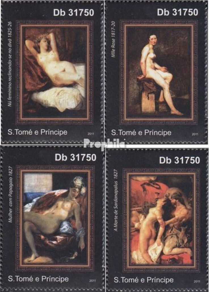 Briefmarken Sao Tome e Principe 2011 Mi 4889-4892 (kompl.Ausg.) postfrisch Gemälde