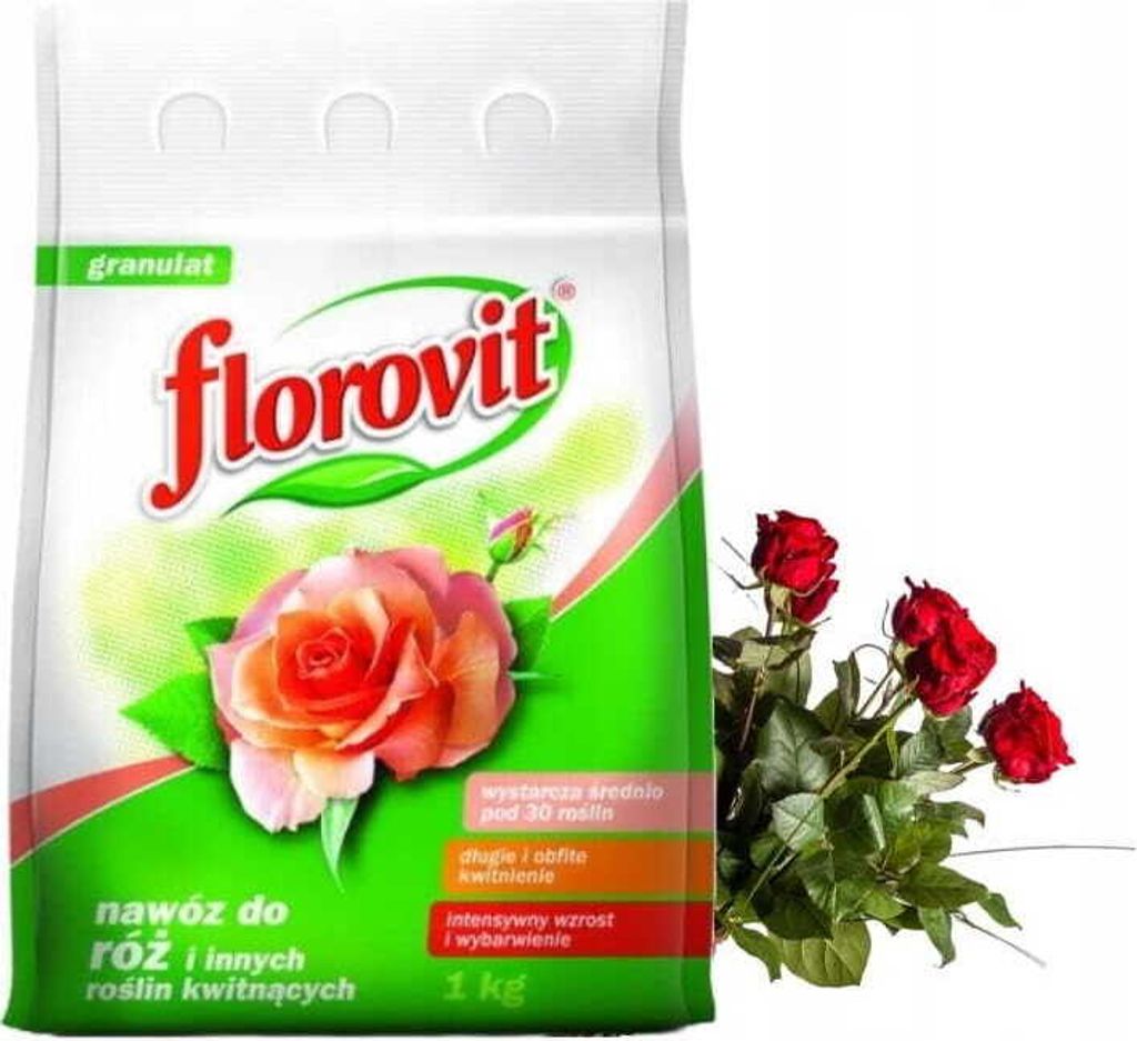 Florovit für Rosen Dünger und andere blühende Pflanzen Beutel 1kg
