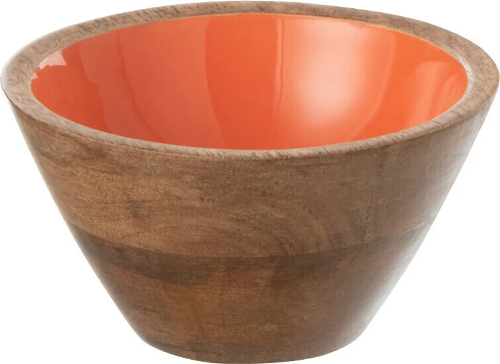 Petit bol décoratif Kos J-Line bois orange pour une ambiance naturelle
