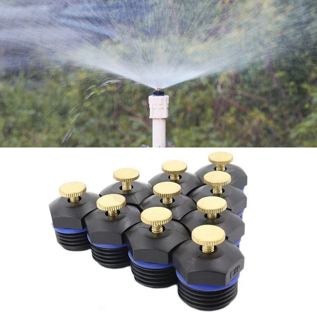 10pcs Sprinklerdüse Einstellbare 1/2 Zoll Messing Atomizing Düse Garten Rasenbewässerung Sprühköpfe für landwirtschaftliche Bewässerung